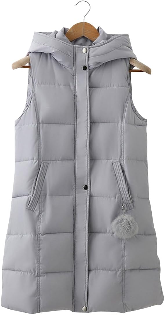 Amazon Fereshte レディース ロング丈 フード付きダウンベストアウターウルトラライト ダウンベスト ベスト 通販