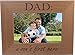 CustomGiftsNow Dad: A Son's First Hero - Natural Alder Wood Engraved Tabletop/Hanging Photo Picture Frame (4x6-inch Horizontal)