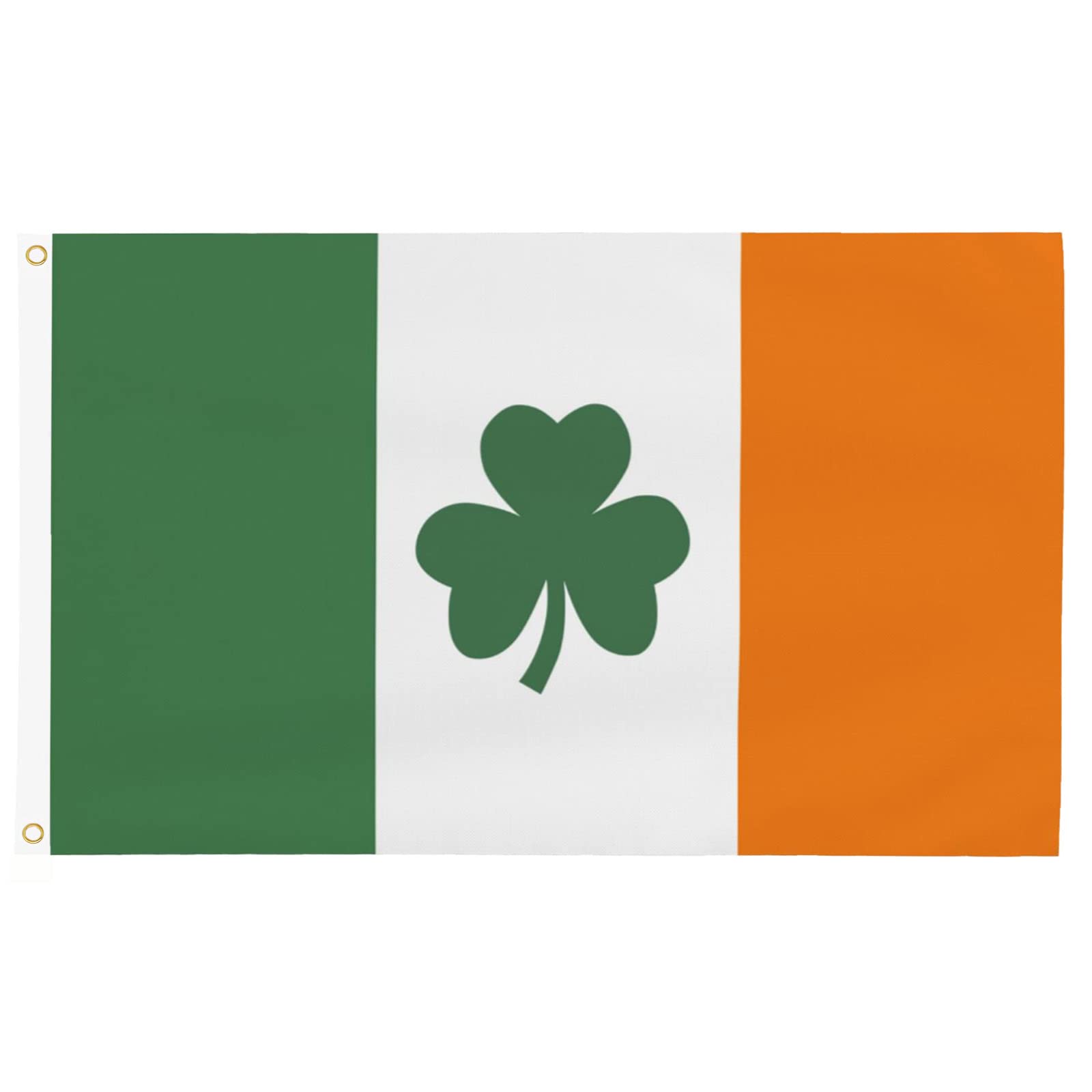St Patricks Day Irish Flag Decoration 5ft x 3ft Ireland Irish Shamrock Indoor/Outdoor, Vivid Color Shamrock Irish Flag, St Patricks Day Decorations