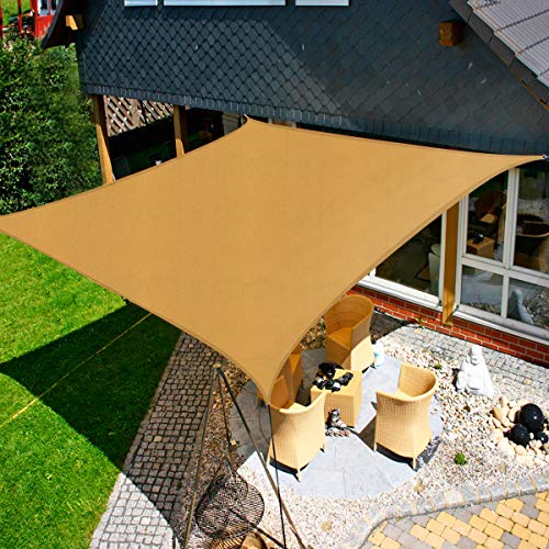 JYYnet Sonnensegel, Sonnensegel Sonnenschutz Sonnensegel Wasserdicht UV-Schutz Polyester Sonnensegel für Garten Balkon… – Bild 3