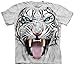 The Mountain Big Face Tribal W Tiger Adult T-Shirt, Grey, 2XL