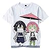New Hot Men Cool Kimetsu No Yaiba T-Shirt Fashion Japanese Anime Demon Slayer Cartoon T-Shirt Hip Hop Top Punk T-Shirt…