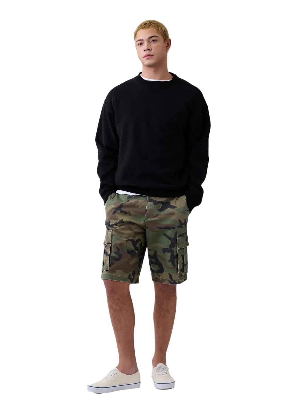 GAP Mens 11″ Cargo Short Green Camo 31