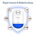 [2018 UPGRADED] Pest Control Ultrasonic Repeller - Mouse Repellent Electronic Plug In Bug Repellent for Home Use - Repel Mouse, Spiders, Mosquitoes, Bed Bugs, Roaches, Fleas, Flies, Ants