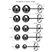 JewelrieShop Ball Earrings 316L Surgical Steel Earrings Round Ball Stud Earrings Set for Women