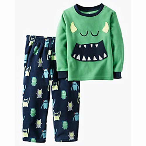 Baby Boys Carter's Fleece Halloween Monster Pajamas 2 Piece Set ~ Costume ~ 12 Months