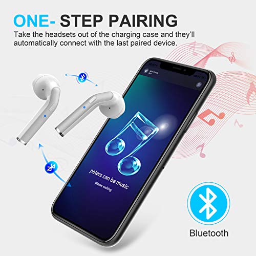 Wireless Earbuds IPX7 Waterproof, [Upgraded] Bluetooth 5.0 HiFi Bass Stereo in Ear Headphones, Bluet - //coolthings.us