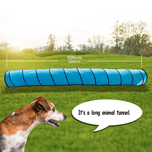 Dog Tunnel 16.5ft Agility Pet Training Tunnel Tube with 1 Frisbees and