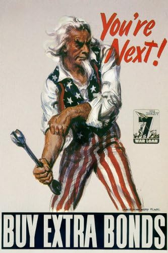 American Gift Services Uncle Sam says You're Next World War Two War Bond Poster 24X36 inches