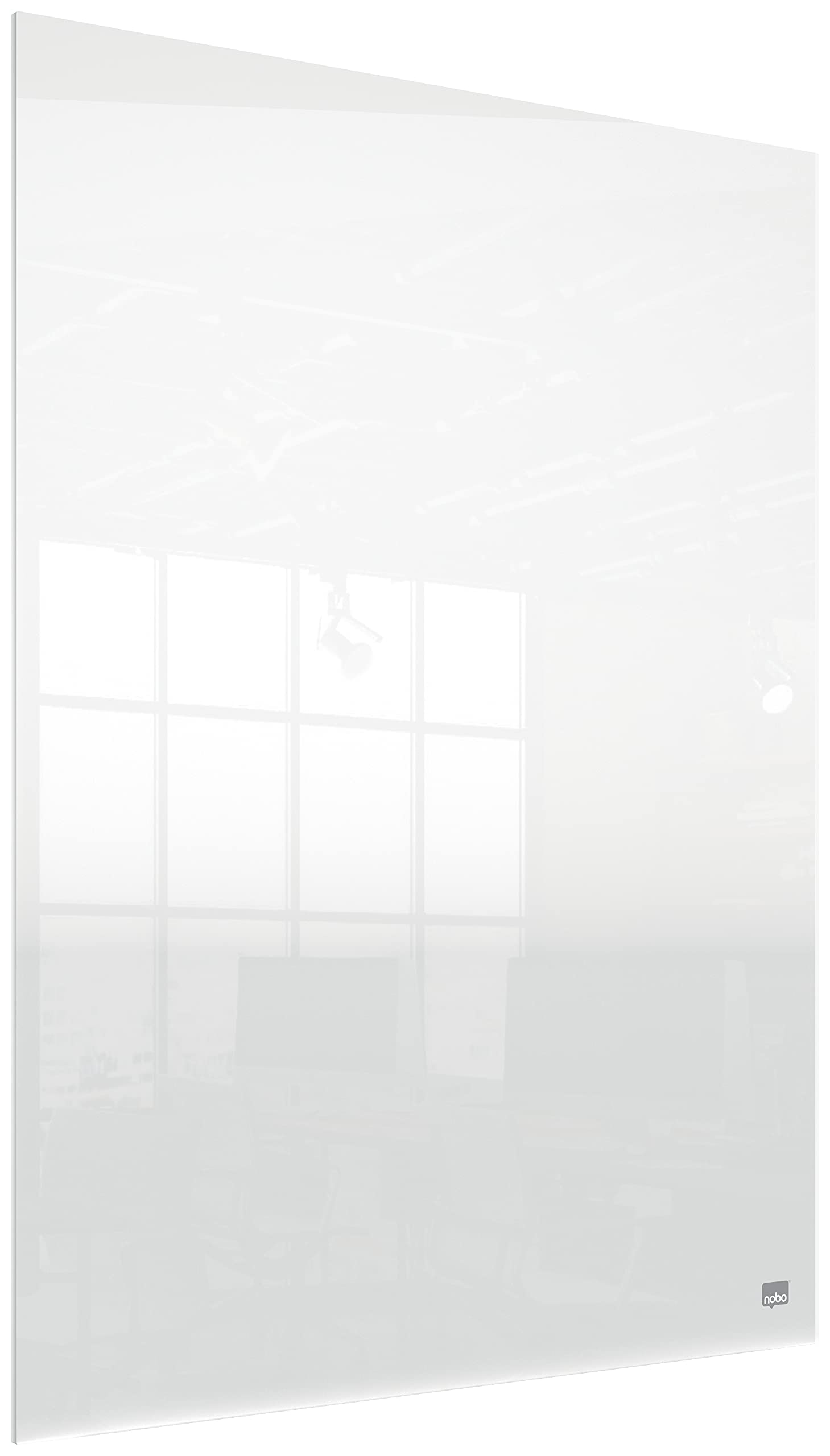 Nobo Transparent Acrylic Mini Desktop or Wall Mounted Whiteboard, Portable, Dry Erase, Frameless, 600 x 450 mm, Includes Marker Pen And Mounting Pads, Clear, 1915618