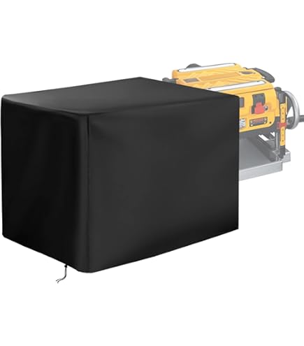 QWORK Dustproof Miter Saw Cover, 2 Pack Waterproof Covers, 210D Oxford Cloth with Bottom Drawcord Fits Most Miter Saws, Planers, Machine Tools, Black QWORK Dustproof Miter Saw Cover, 2 Pack Waterproof Covers, 210D Oxford Cloth with Bottom Drawcord Fits Most Miter Saws, Planers, Machine Tools, Black