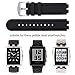 Adebena Silky Soft Silicone Watch Band Quick Release Watch Strap for Pebble Steel