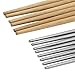 Chopsticks Reusable - 6x Stainless Steel Metal PLUS 6x Bamboo Wooden Chopstick Set - by Judo Chop - Premium Quality Chop Sticks - Dishwasher Safe for Korean Japanese Chinese and Asian Food