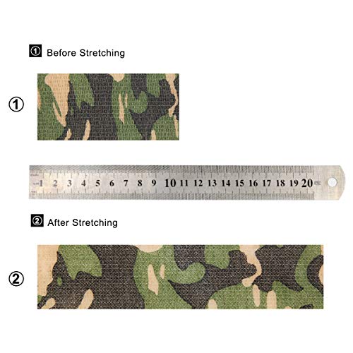AUPCON Self Adhesive Bandage Wrap Vet Wrap Cohesive Bandages Bulk Dogs Self Adherent Wrap Non-Woven for Pet Animals & Ankle Sprains & Swelling Supply FDA Approved 6 Rolls 2 Inch Camouflage