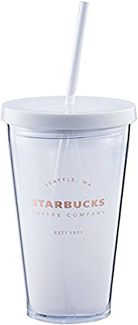 Amazon Starbucks スターバックス スタバ ウォールタンブラー タンブラー 食器 プラスティック ストロー ロゴ 白 ホワイト 黒 ブラック シンプル 水筒 コーヒー クリア タンブラーグラス オンライン通販