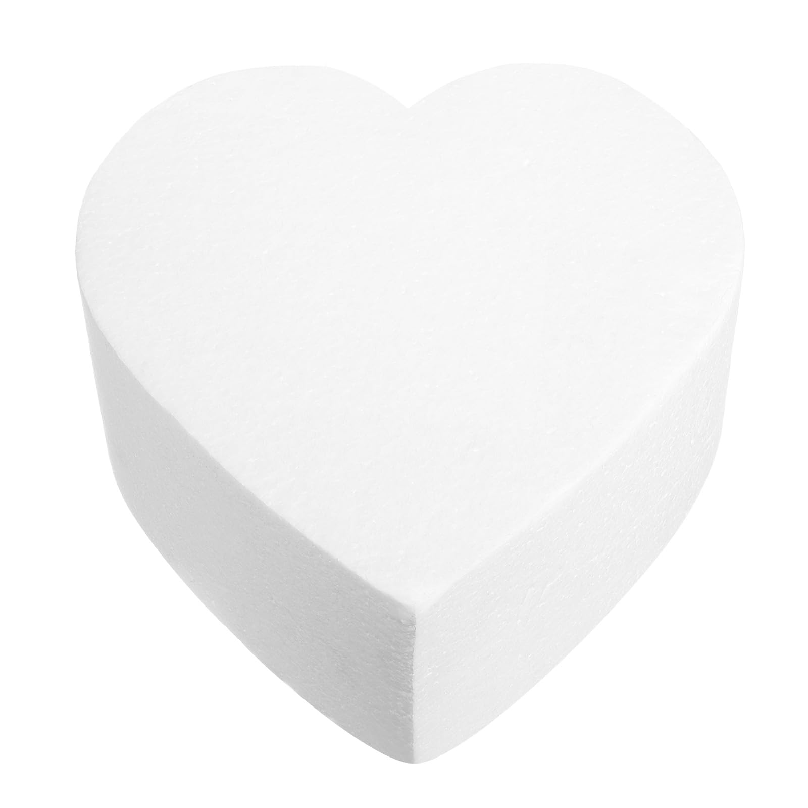 Photo 1 of uxcell Heart Shaped Foam Cake Dummy, 8" x 4" Fake Cake Model Photo Prop Ornament for Wedding Supplies Birthday Cake Decoration, White