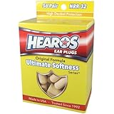 HEAROS Ultimate Softness Series Ear Plugs, Beige, 56 Pair