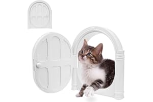 SlowTon Cat Door Interior Door - 9.4×10.8in No-Flap Lockable Kitty Door for Interior, Pet Doors for Small Cats up to 20 lbs, 
