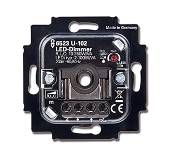 BUSCH-JÄGER, LED-Drehdimmer (LED Dimmer Einsatz) 6523 U-102 (6523U 102) 6523U102 Unterputz