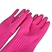 Flower Sea9 Waterproof Reusable  PVC Latex Rubber Long Gloves, Pink