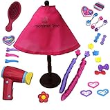 18 Inch Doll Pretend play Hair Salon accessories Hair Cutting Cape & over 30 Pc Set, Great for American Girl Dolls,