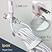 Ipax 15Ft Extra Long White AC Power Cord Cable Pure Copper Wire Core in Retail Pack for Computer Plasma TV Printer Monitor AC Adapter