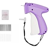 Stitch Gun for Clothes, Handheld Stitch Tag Gun,Quick Clothing Fixer-Includes 6 Needles,1000 Black Fasteners,1000 White Fasteners (Purple)