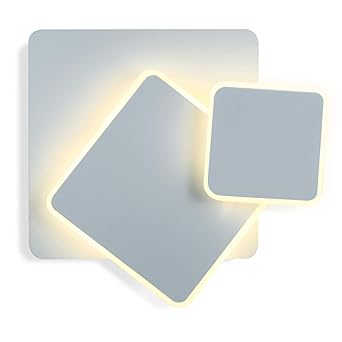 Qucover Wall Lights White 15w Creative Eclipse 3 In 1 Square Wall