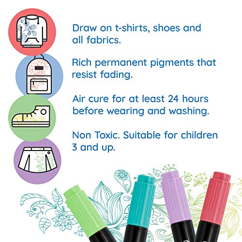 US Art Supply Super Markers 20 Unique Colors Dual Tip Fabric & TShirt