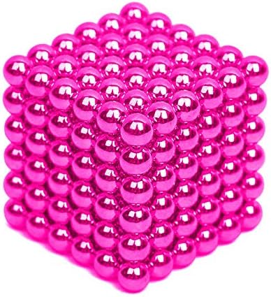 Brain Teaser，5MM 216-Pieces Cube Toy，Magic Sculpture Building Blocks Toy for Children Intelligence Learning & Office Toy for Stress Relief，Best Christmas Gift for Kids or Adults (Pink)
