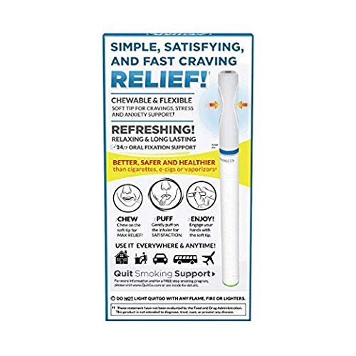 Stop Smoking, Smokeless Inhaler with Soft Tip Chewable Mouth Grip for