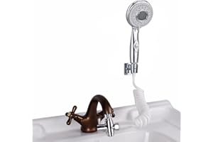 MINGOR-STYLE Shower Head Sink Faucet Sprayer Hose Attachment with 13ft Recoil Hose for Hair Washing Pet Dog Rinse Baby Shampoo, Hand Held Shower for Bathroom Bathtub Kitchen