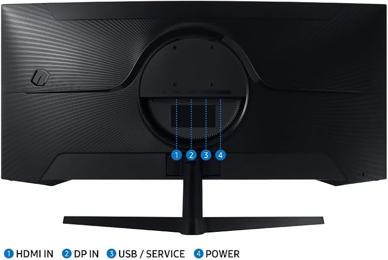 Monitor de jogos samsung lc34g55twwpxen 34" odyssey g5 (3440 x 1440, curvo, taxa de atualização de 165 hz, tempo de resposta de 1 ms, ultra wqhd, amd freesync premium, hdr, preto)