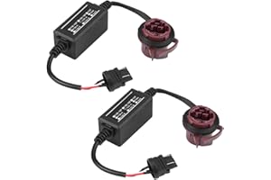 PISSENTE LED Decoder Adapter, Pack of 2 Black ABS 12V 3157A LED Load Resistor Decoder Brake Backup Reverse Anti Hyper Blink Flashing Error Cancel Canbus Brake Load Resistor Decoder Replacement