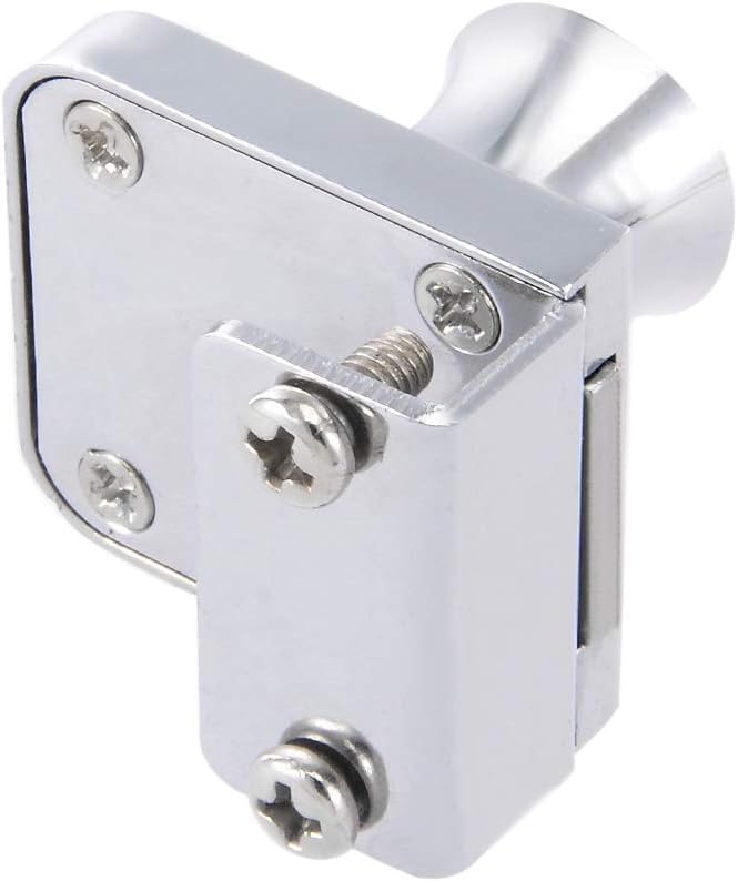 sourcing map Glass Cabinet Door Lock, for Hinged Glass Display Cabinets Keyed Alike 2Pcs, Chrome, 35mm Keyed Alike,2Pcs - Image 5