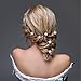 Pack of 2 Bridal Wedding Hair Comb + 20pcs Crystal Pearls Hair Pins Women Hair Side Combs Bridal Head Pin Headpiece