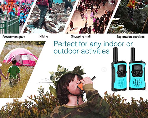 Ahtandy Walkie Talkies for Kids,22 Channel Kids Walkie Talkies Toys, Prevent Children\'s Myopia and Away from Electronic Games,Gifts for Kids Adventure Gear to Camping, Games, Hiking(Blue, 2 Pack)