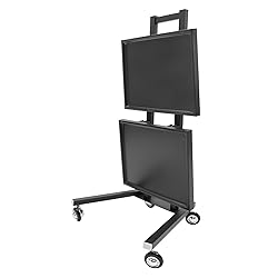 CNCEST 2-Tier Metal Rolling Cart, Foldable Salon