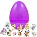 COOLINKO Jumbo Transparent Glitter Easter Egg with Palace Pet Figurines - Toy Filled Eggs to Save You Time - Ready to Hide - Includes Favorite Figurines Like Petite and Dreamy - Perfect for Easter Eg