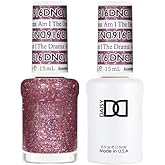 DND Gel Nail Polish Duo, Super Glitter Collection, 0.5 Fl Oz Each | Matching UV/LED Gel Polish &amp; Air Dry Lacquer Set, Chip-Free Long Lasting Super Glitter Nail Color, Easy Soak Off Removal