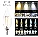 60 Watt Equivalent Candelabra Base led Bulbs E12 CA11 Dimmable 2700K Warm White 4.5W 450LM CA11 Flame Tip Vintage LED Filament Candle Bulb UL Listed (6pack)
