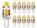 G4 LED Bulb 1.2W KLGlamp Bi-Pin LED COB Light Bulbs (12W Halogen Equivalent) 120LM 2700K Warm White AC/DC 12V 360° Beam Angle, Pack of 10