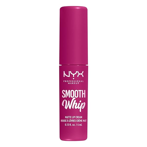 NYX PROFESSIONAL MAKEUP SMOOTH WHIP MATTE LIP CREAM, LONG LASTING, MOISTURIZING, VEGAN LIQUID LIPSTICK – BDAY FROSTING (VIOLET RED)
