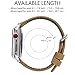 7 Colors for Apple Watch Band, Fullmosa Calf Leather Strap Replacement Band/Strap with Stainless Steel Clasp for Apple iWatch Series 1 2 3 Sport and Edition Versions 2015 2016 2017, 42mm Light Brown