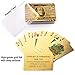 LotFancy 24K Gold Foil Playing Cards, 2 Decks of Cards with Boxes, Waterproof Plastic, Bridge Size Standard Index, for Cards Games, Magic Props