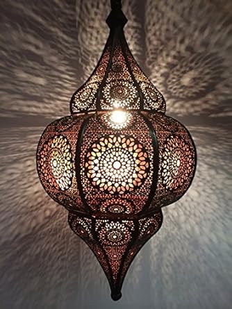 Moroccan Lamp Ceiling Lights Malha 50cm Large White E14 Socket