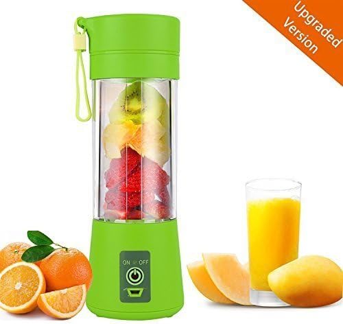 Zahab Plastic Portable Rechargeable USB Electric Mini Juicer Bottle Blender Juice Cup for Kitchen (Multicolour)