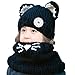 Jhua Baby Kids Warm Winter Beanies Knitted Caps Hooded Animal Ear Hat Scarves Beanie
