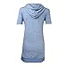 FUNOC Women's Summer Casual Bodycon Short Sleeve Casual Hoodie Dress