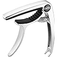 Guitar Capo, Capo for acoustic guitar, Capo for electric guitar, acoustic guitar capo 6 string, Guitar Capo for acoustic, Kapo, Guitar capos（Silver）